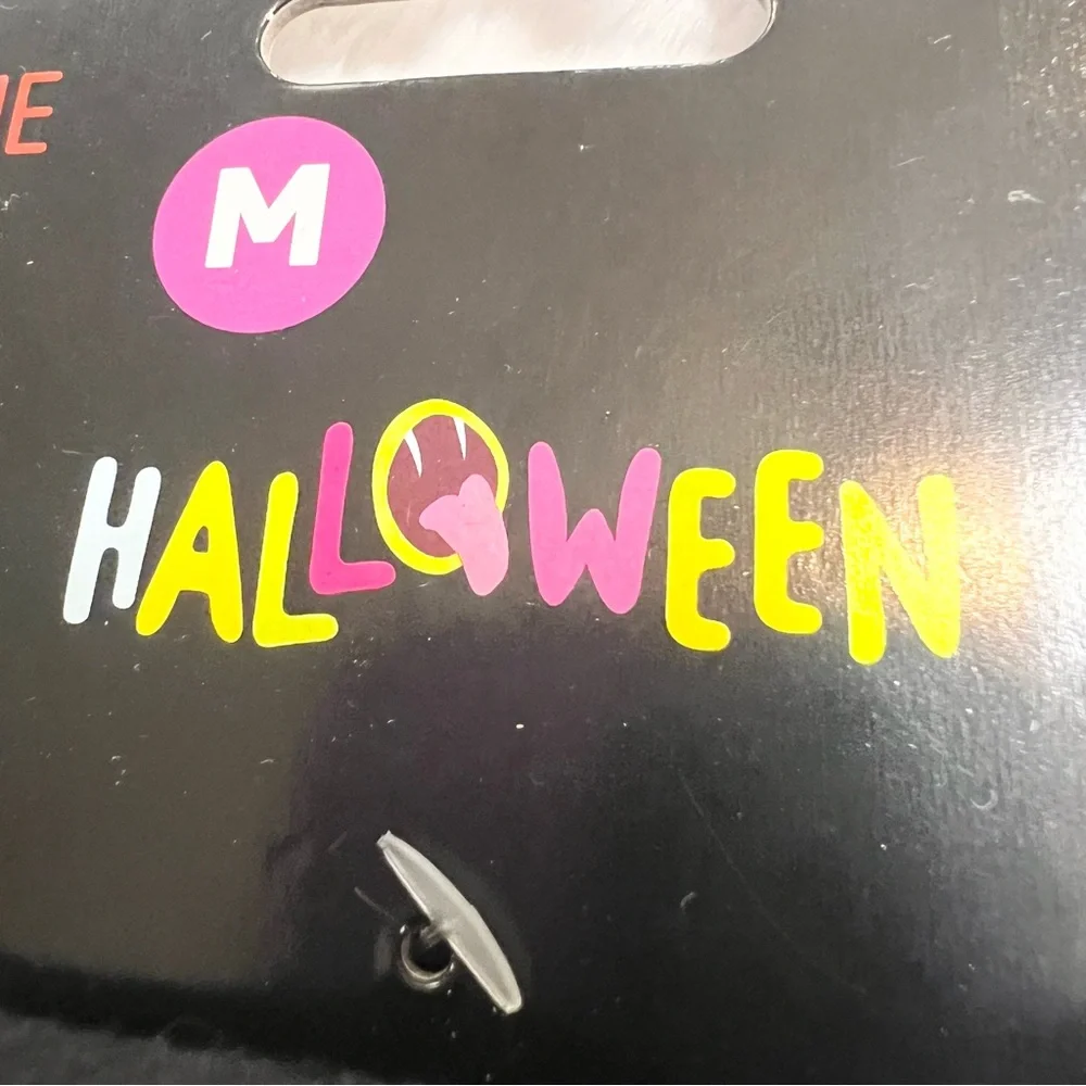 NWT Halloween Hoodie for Dogs Size Medium Pink & Black BOO! with Silver Ghosts